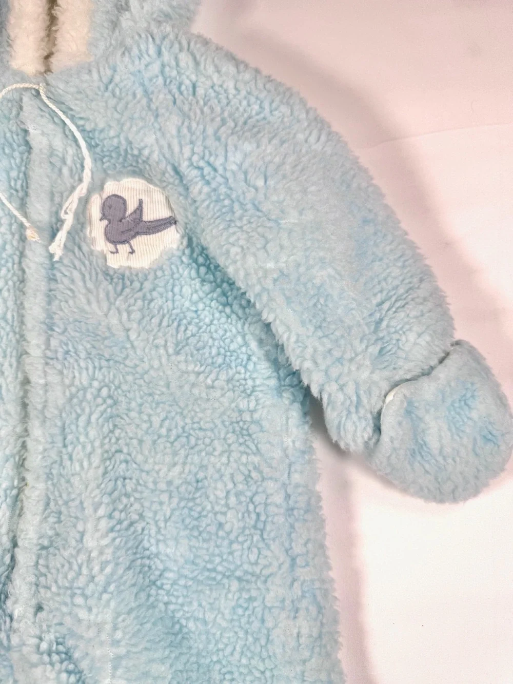 VINTAGE BETTI TERRELL Baby 9-12M Teddy Bear‎ Pram Sherpa Bunting Snowsuit 1980s